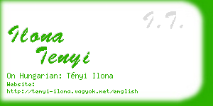 ilona tenyi business card